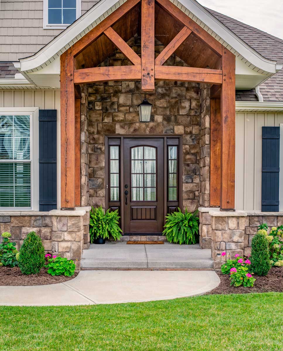 Signet® Cherry 449-1PP With Simulated Divided Lites In Chestnut With Chinchilla Privacy Glass