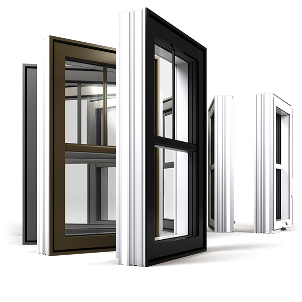 A carousel of RevoCell&reg; windows with grilles and sdl featuring standard exterior colors.