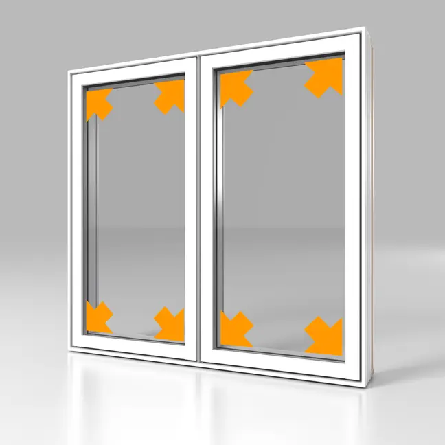 An image of Modern exterior with up to 20% larger glass than hollow vinyl windows