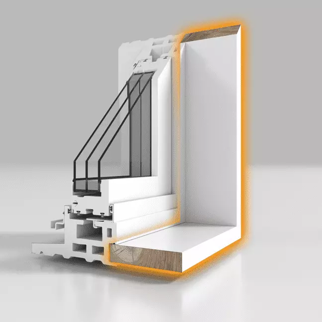 An image of Vinyl-clad wood or cellular PVC interior extension