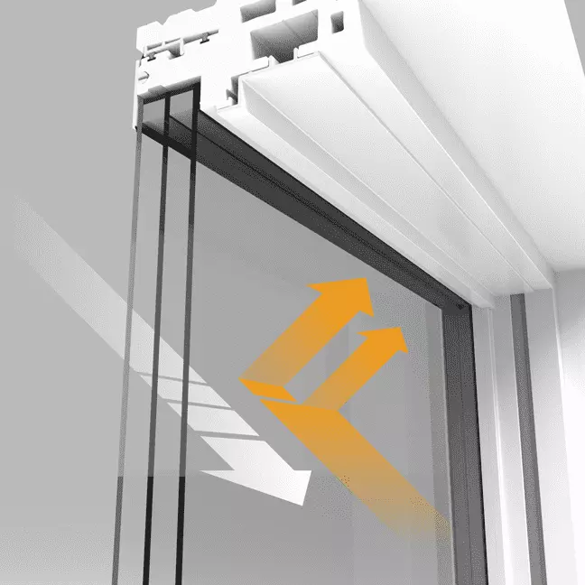 An image of Superclear, low-iron glass for more natural light; low-emissivity coatings to reflect radiant heat