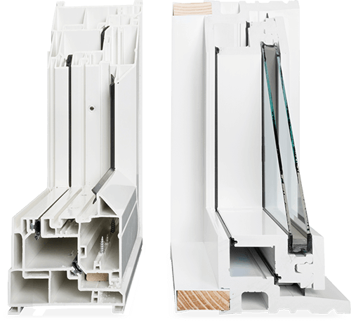 A standard RevoCell® section vs a Standard hollow chamber section.