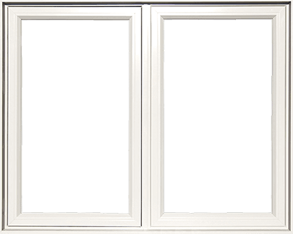 An example of a typical PVC casement window.